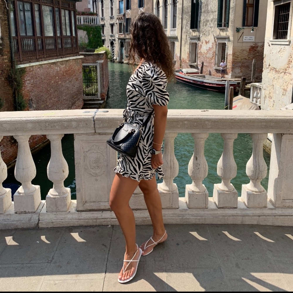Zara Zebra Wrap Dress